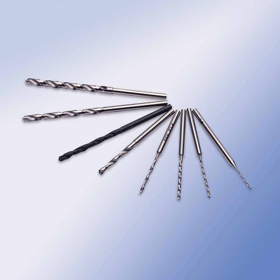Twist drill set, 9 pieces 0.6 - 2.9 mm